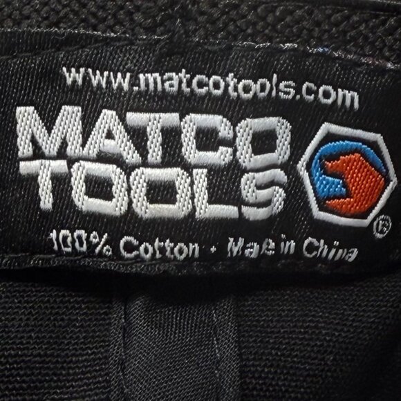 Matco Tools Skull Logo Black Beige Baseball Cap Fitted Elastic Strap Cotton OSFM - Picture 7 of 8